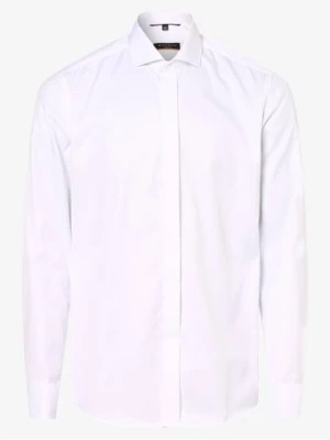 Zdjęcie produktu Eterna Slim Fit Koszula męska z wywijanymi mankietami Mężczyźni Slim Fit Bawełna biały jednolity kołnierzyk włoski,