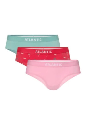 Zdjęcie produktu Figi damskie pół hipster Atlantic 3-pack  różowe, koralowe, zielone