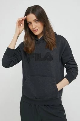 Zdjęcie produktu Fila bluza damska kolor czarny z kapturem gładka