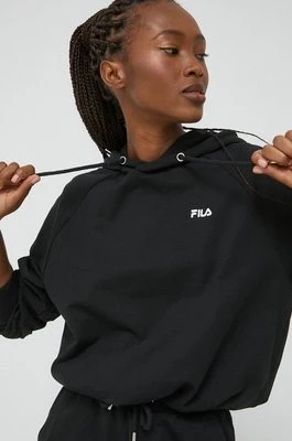 Zdjęcie produktu Fila bluza damska kolor czarny z kapturem gładka