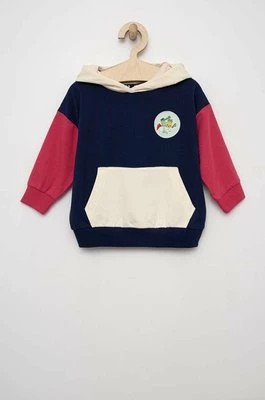Zdjęcie produktu Fila bluza dziecięca kolor granatowy z kapturem wzorzysta