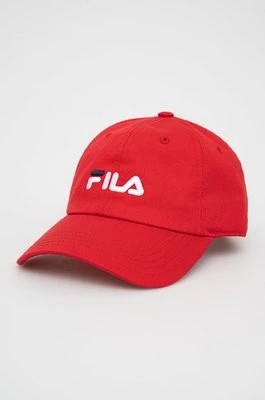 Zdjęcie produktu Fila czapka kolor czerwony z aplikacją
