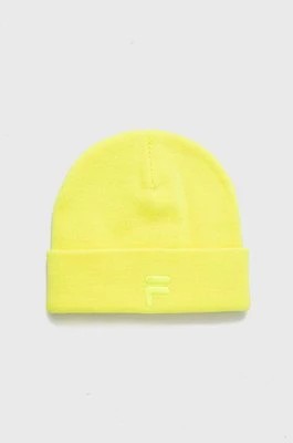 Zdjęcie produktu Fila czapka kolor żółty z grubej dzianiny