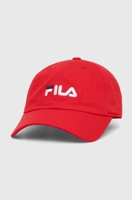 Zdjęcie produktu Fila czapka z daszkiem bawełniana Bangil kolor czerwony z aplikacją FCU0070
