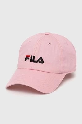 Zdjęcie produktu Fila czapka z daszkiem bawełniana Bangil kolor różowy z aplikacją FCU0070