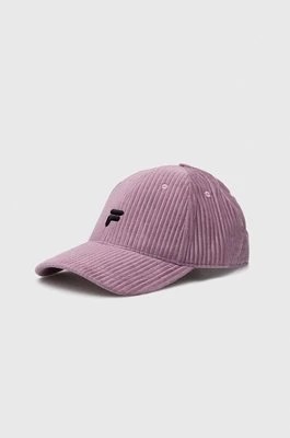 Zdjęcie produktu Fila czapka z daszkiem kolor fioletowy z aplikacją