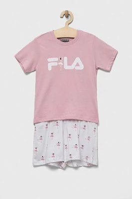 Zdjęcie produktu Fila piżama bawełniana dziecięca kolor biały wzorzysta