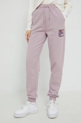 Zdjęcie produktu Fila spodnie damskie kolor różowy gładkie