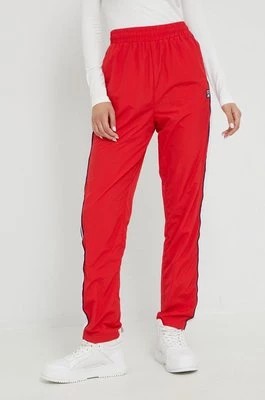 Zdjęcie produktu Fila spodnie dresowe damskie kolor czerwony wzorzyste