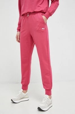 Zdjęcie produktu Fila spodnie dresowe kolor różowy gładkie