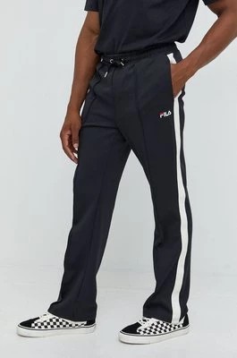 Zdjęcie produktu Fila spodnie dresowe męskie kolor czarny z aplikacją