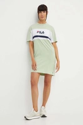 Zdjęcie produktu Fila sukienka bawełniana Lishui kolor zielony mini oversize FAW0776
