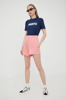 Zdjęcie produktu Fila szorty damskie kolor różowy gładkie high waist