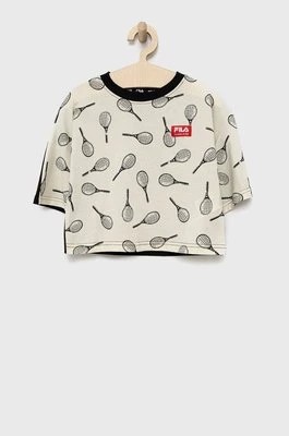 Zdjęcie produktu Fila t-shirt bawełniany dziecięcy kolor beżowy