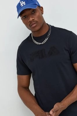 Zdjęcie produktu Fila t-shirt bawełniany kolor czarny z aplikacją