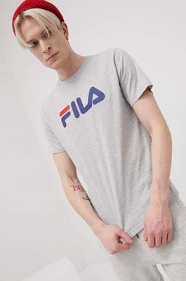 Zdjęcie produktu Fila t-shirt bawełniany Bellano kolor szary z nadrukiem FAU0067