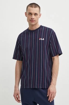 Zdjęcie produktu Fila t-shirt bawełniany Lobito męski kolor granatowy wzorzysty FAM0662