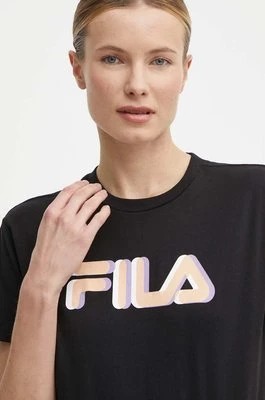 Zdjęcie produktu Fila t-shirt bawełniany Londrina damski kolor czarny FAW0765