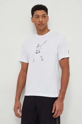 Zdjęcie produktu Fila t-shirt bawełniany męski kolor biały z nadrukiem TU411111