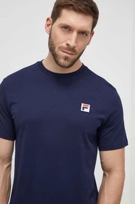 Zdjęcie produktu Fila t-shirt bawełniany Ledce męski kolor granatowy z aplikacją FAM0616