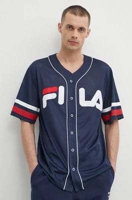 Zdjęcie produktu Fila t-shirt Lashio męski kolor granatowy z aplikacją FAM0652