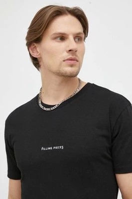 Zdjęcie produktu Filling Pieces t-shirt bawełniany Core Slim Fit kolor czarny z nadrukiem 6813681861