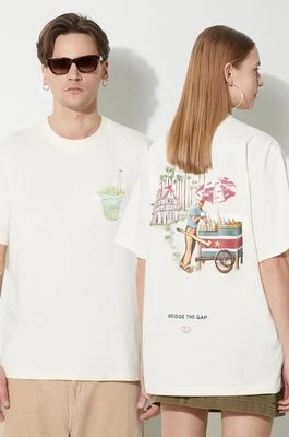 Zdjęcie produktu Filling Pieces t-shirt bawełniany Ice Vendor kolor beżowy z nadrukiem 74434019936