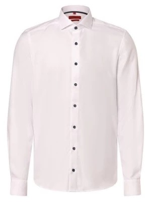 Zdjęcie produktu Finshley & Harding Koszula męska - Bez prasowania - Dwuwarstwowa - Bardzo długie rękawy Mężczyźni Slim Fit Bawełna biały wypukły wzór tkaniny,