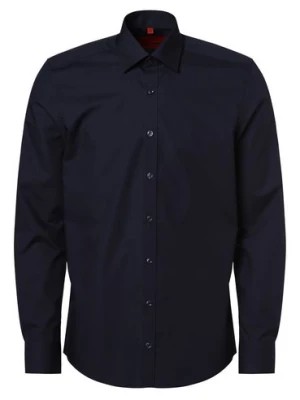 Zdjęcie produktu Finshley & Harding Koszula męska łatwa w prasowaniu Mężczyźni Slim Fit Bawełna niebieski jednolity,