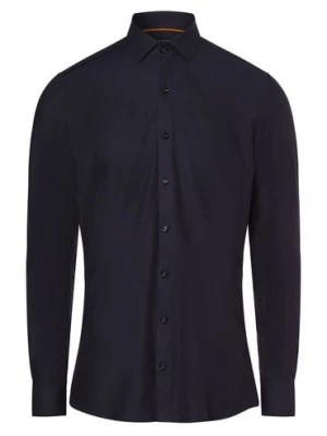 Zdjęcie produktu Finshley & Harding Koszula męska łatwa w prasowaniu Mężczyźni Super Slim Fit Bawełna niebieski jednolity,