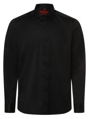 Zdjęcie produktu Finshley & Harding Koszula męska - Łatwe prasowanie Mężczyźni Slim Fit Bawełna czarny jednolity,