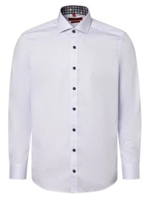Zdjęcie produktu Finshley & Harding Koszula męska - Łatwe prasowanie Mężczyźni Slim Fit Bawełna niebieski wypukły wzór tkaniny,