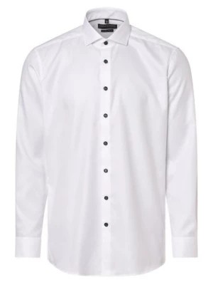 Zdjęcie produktu Finshley & Harding Koszula męska Mężczyźni Modern Fit Bawełna biały wypukły wzór tkaniny,