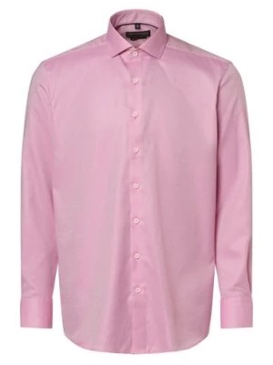 Zdjęcie produktu Finshley & Harding Koszula męska Mężczyźni Modern Fit Bawełna wyrazisty róż|różowy wypukły wzór tkaniny,