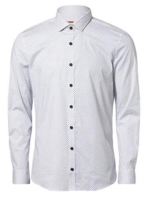 Zdjęcie produktu Finshley & Harding Koszula męska Mężczyźni Super Slim Fit Bawełna biały|niebieski wzorzysty,