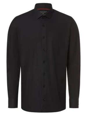 Zdjęcie produktu Finshley & Harding Koszula męska Mężczyźni Super Slim Fit Bawełna czarny jednolity,