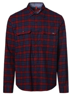 Zdjęcie produktu Finshley & Harding London Koszula męska Mężczyźni Comfort Fit Bawełna niebieski|czerwony|wyrazisty róż w kratkę,