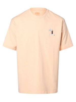 Zdjęcie produktu Finshley & Harding London Koszulka męska - Freddie Mężczyźni Bawełna pomarańczowy nadruk,