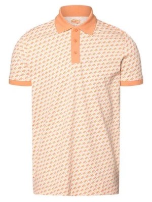Zdjęcie produktu Finshley & Harding London Męska koszulka polo Mężczyźni Bawełna pomarańczowy|biały|szary wzorzysty,
