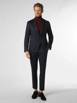 Zdjęcie produktu Finshley & Harding London Męski garnitur Mężczyźni Slim Fit Sztuczne włókno niebieski marmurkowy,