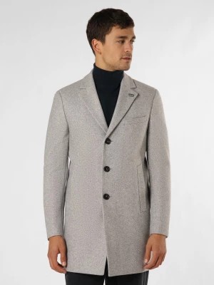 Zdjęcie produktu Finshley & Harding London Męski płaszcz wełniany Mężczyźni Sztuczne włókno szary marmurkowy,