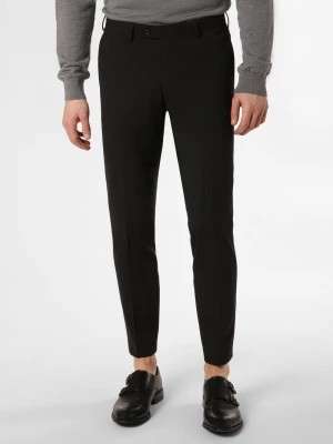 Zdjęcie produktu Finshley & Harding London Męskie spodnie od garnituru modułowego Mężczyźni Slim Fit Sztuczne włókno czarny jednolity,