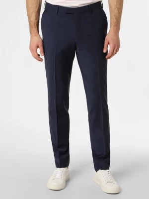Zdjęcie produktu Finshley & Harding London Męskie spodnie od garnituru modułowego Mężczyźni Slim Fit Sztuczne włókno niebieski jednolity,