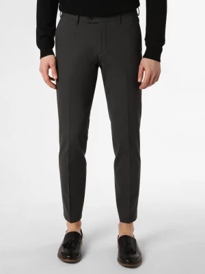 Zdjęcie produktu Finshley & Harding London Męskie spodnie od garnituru modułowego Mężczyźni Slim Fit Sztuczne włókno szary jednolity,