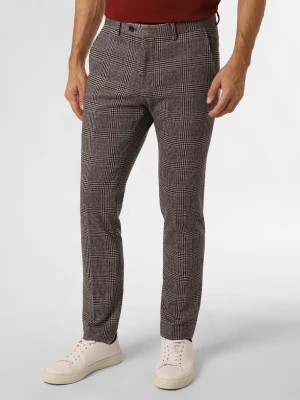 Zdjęcie produktu Finshley & Harding London Męskie spodnie od garnituru modułowego Mężczyźni Slim Fit wielokolorowy w kratkę,
