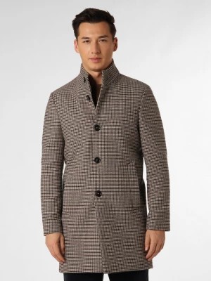 Zdjęcie produktu Finshley & Harding London Płaszcz męski Mężczyźni beżowy|brązowy w kratkę,