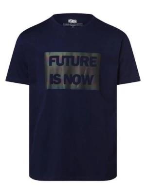 Zdjęcie produktu Finshley & Harding London T-shirt męski Mężczyźni Bawełna niebieski nadruk,