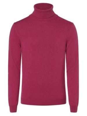 Zdjęcie produktu Finshley & Harding Męski sweter z mieszanki kaszmiru i jedwabiu Mężczyźni Jedwab lila|wyrazisty róż jednolity,