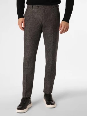 Zdjęcie produktu Finshley & Harding Męskie spodnie od garnituru modułowego Mężczyźni Modern Fit brązowy marmurkowy,