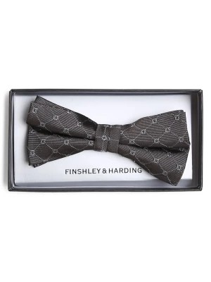 Zdjęcie produktu Finshley & Harding Muszka męska z jedwabiu Mężczyźni Jedwab szary wzorzysty,